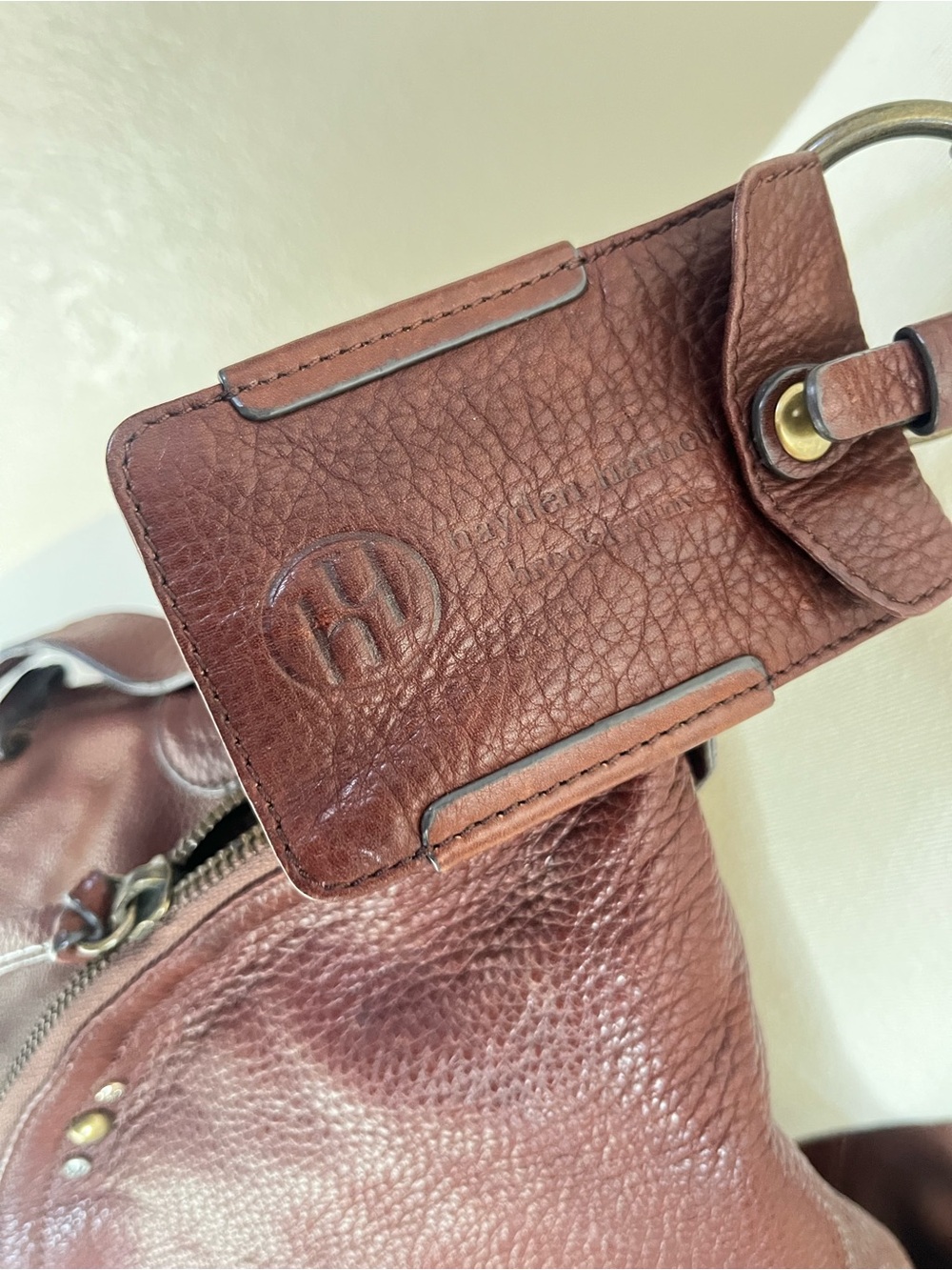 Hayden Harnett Brown leather XL handbag crossbody - Picture 4 of 12